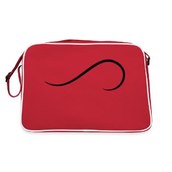 Frills Décor Element Curved Line - Retro Bag - red/white - Back