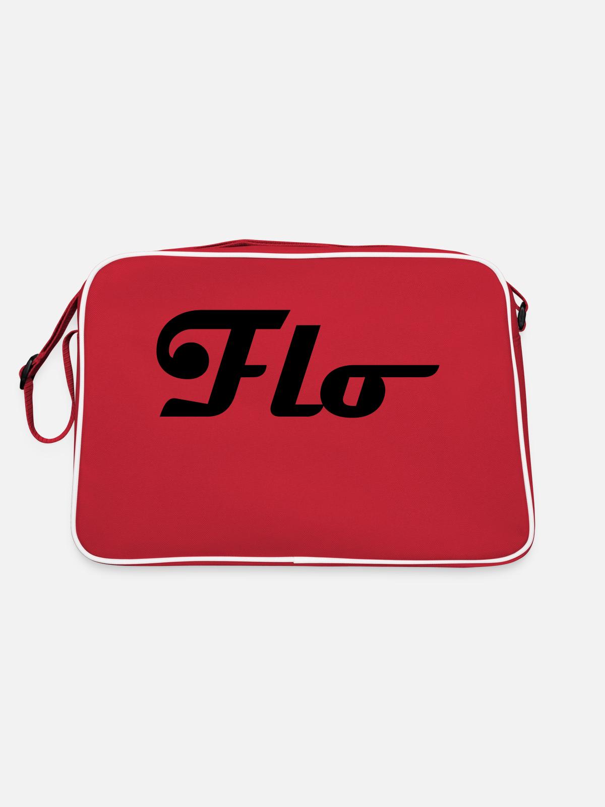 flo - Retro Tasche - Rot/Weiß - Hinten