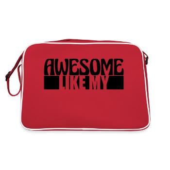 Génial comme mon texte - Sac Retro - rouge/blanc - Dos