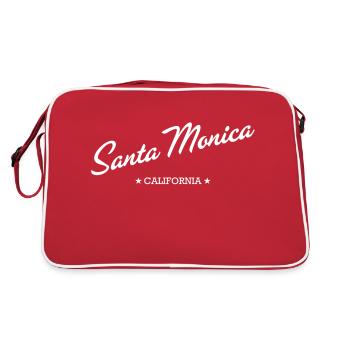 Santa Monica - Retro Tasche - Rot/Weiß - Hinten