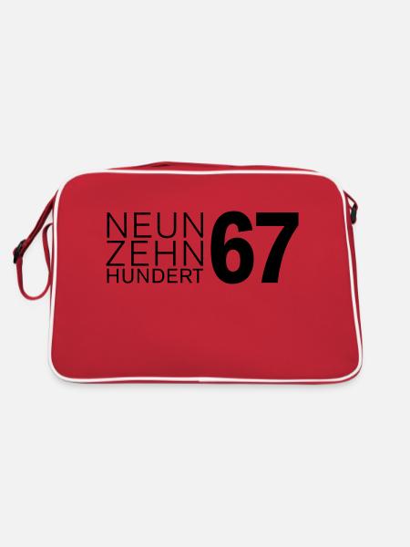 Jahrgang 1967 - Retro Tasche - Rot/Weiß