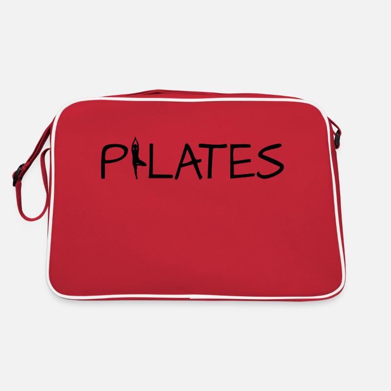 Pilates - Retro Tasche - Rot/Weiß