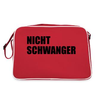 NICHT SCHWANGER - Retro Tasche - Rot/Weiß - Hinten
