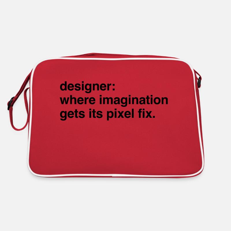 Designer Designerin Design 006 - Retro Tasche - Rot/Weiß