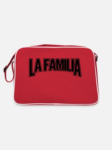 LA FAMILIA - Retro Tasche - Rot/Weiß