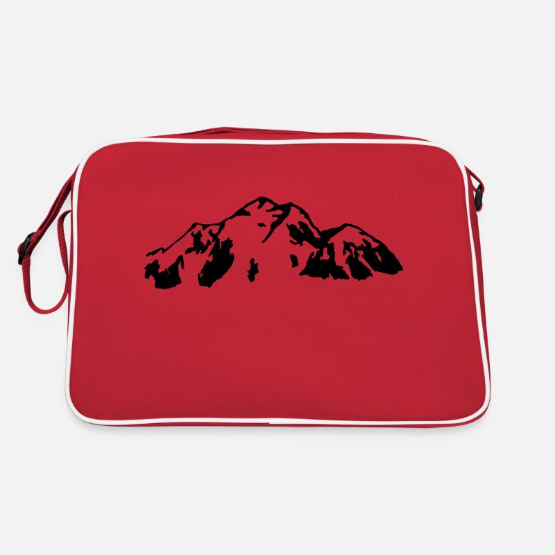 Berg - Retro Tasche - Rot/Weiß