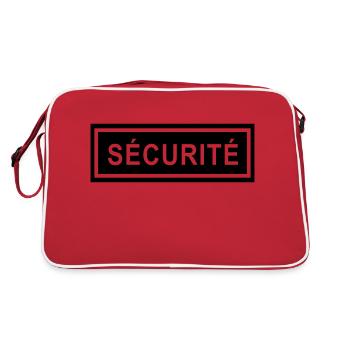 Ecusson Sécurité horiz - Sac Retro - rouge/blanc - Dos