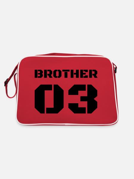 Brother 3 - Brother 03 - Retro Bag - red/white - Back