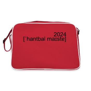 handball champion 2024 phonetic transcription - Retro Bag - red/white - Back