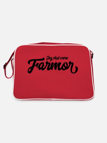 Farmor - Retro Bag - red/white - Back