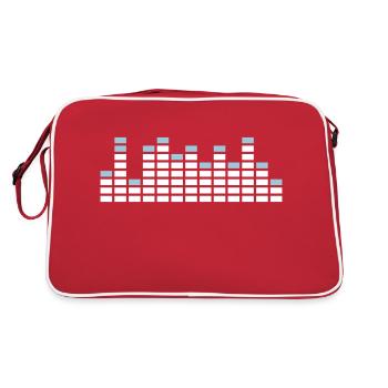 Cool DJ Music Equalizer Sound Bar Energy Party - Retro Bag - red/white - Back