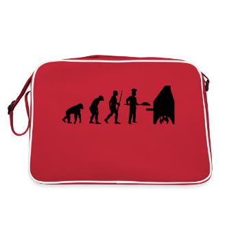 Bäcker Baker Evolution - Retro Tasche - Rot/Weiß - Hinten