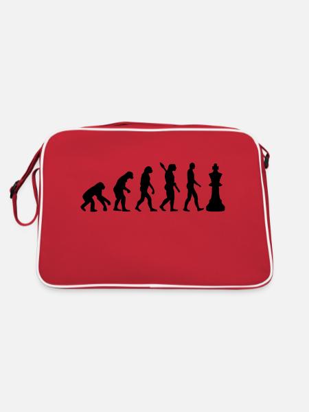 Schach - Retro Tasche - Rot/Weiß - Hinten