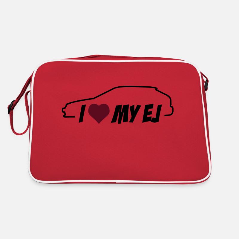 I love my Honda Civic EJ9 - Retro Tasche - Rot/Weiß