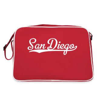 San Diego - Sac Retro - rouge/blanc - Dos