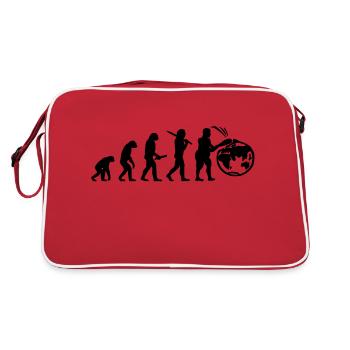 Evolution planet earth world - Retro Bag - red/white - Back