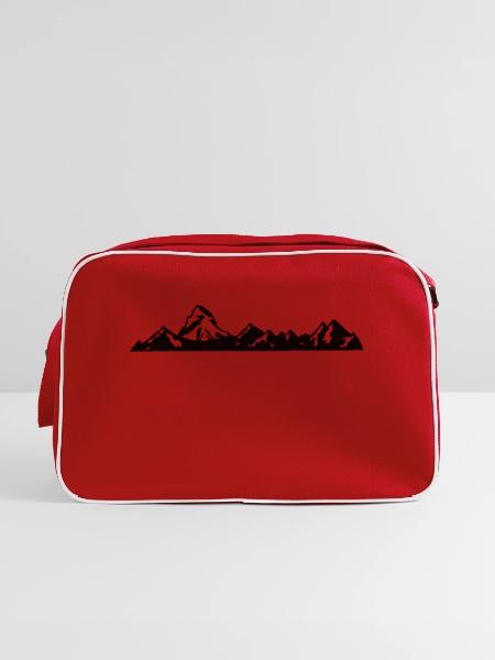 schweiz - matterhorn - zermatt - schweizer berge - Retro Tasche - Rot/Weiß - Hinten