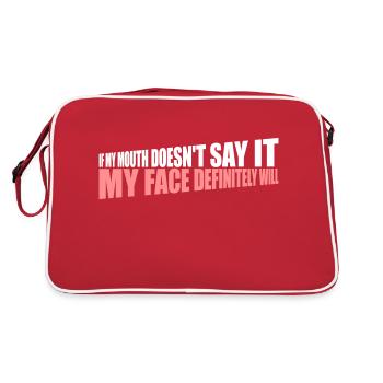 Mon visage le fera certainement - Sac Retro - rouge/blanc - Dos