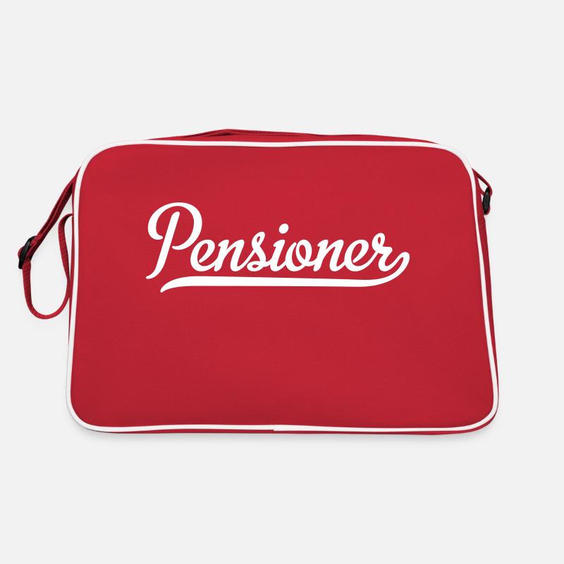 Pensioner - Retro Tasche - Rot/Weiß