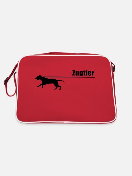 Draft animal - Retro Bag - red/white - Back
