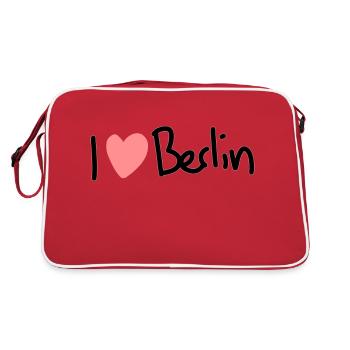 I love Berlin - Retro Bag - red/white - Back