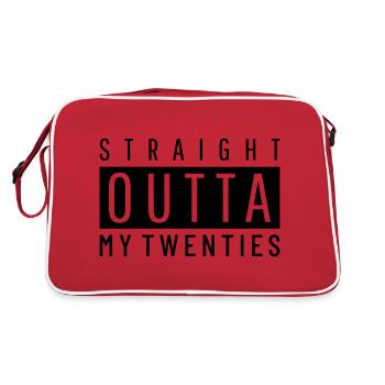 Straight Outta my Twenties - Birthday 30th - Retro Bag - red/white - Back