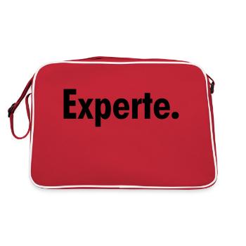 Experte - Retro Tasche - Rot/Weiß - Hinten