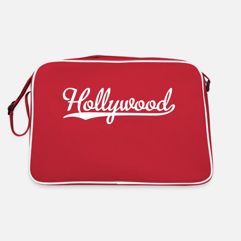 Hollywood - Retro Tasche - Rot/Weiß