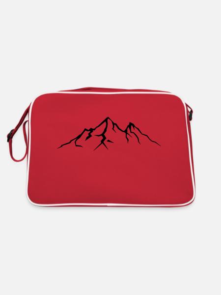 berge - Retro Tasche - Rot/Weiß