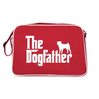 The Pug Dog Dogfather Pet Lover Godfather Style - Retro Bag - red/white - Back