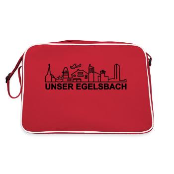 Unser Egelsbach - Retro Tasche - Rot/Weiß - Hinten