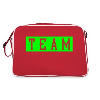 team - Retro Tasche - Rot/Weiß - Hinten
