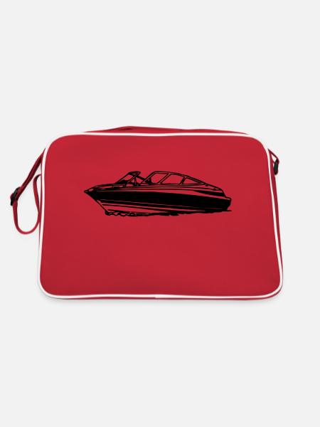 bowrider - Retro Tasche - Rot/Weiß - Hinten