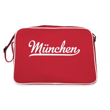 München - Retro Tasche - Rot/Weiß - Hinten