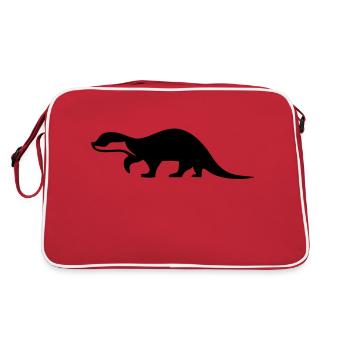 Shadow Otter - 1 color vector - Retro Bag - red/white - Back