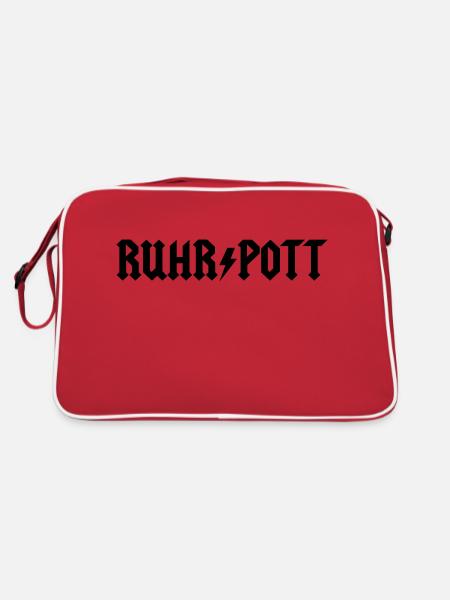 Ruhrpott - Retro Tasche - Rot/Weiß - Hinten