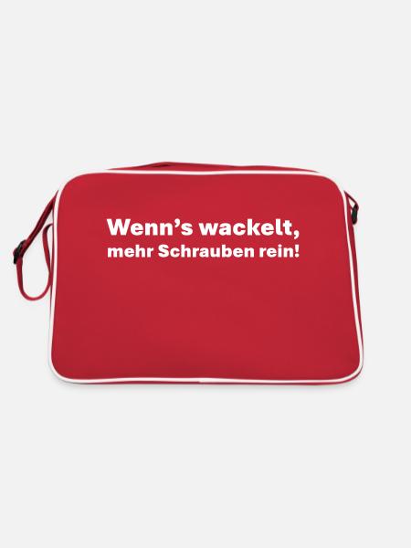 Si s vacille, plus de vis - Sac Retro - rouge/blanc - Dos