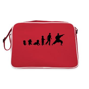 Evolution human men sports karate - Retro Bag - red/white - Back