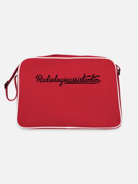 Radiologieassistentin - Retro Tasche - Rot/Weiß - Hinten