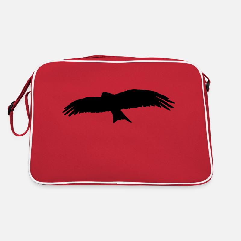 Vogel - Retro Tasche - Rot/Weiß