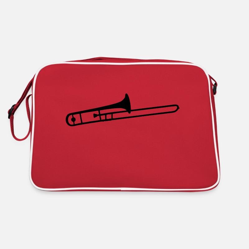 posaune - Retro Tasche - Rot/Weiß