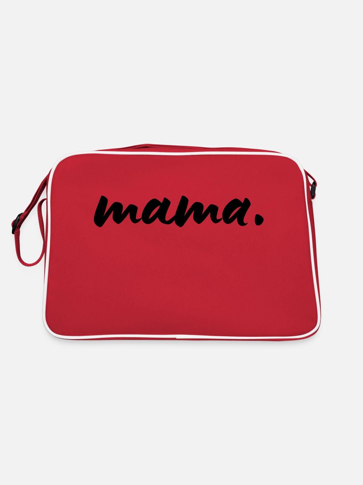 Brust - Retro Tasche - Rot/Weiß - Hinten