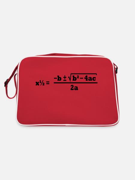quadratic formula - Retro Bag - red/white - Back