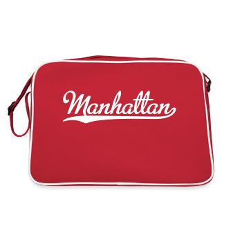 Manhattan - Sac Retro - rouge/blanc - Dos