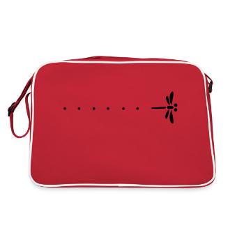 Passage de libllule et étonnement - Sac Retro - rouge/blanc - Dos
