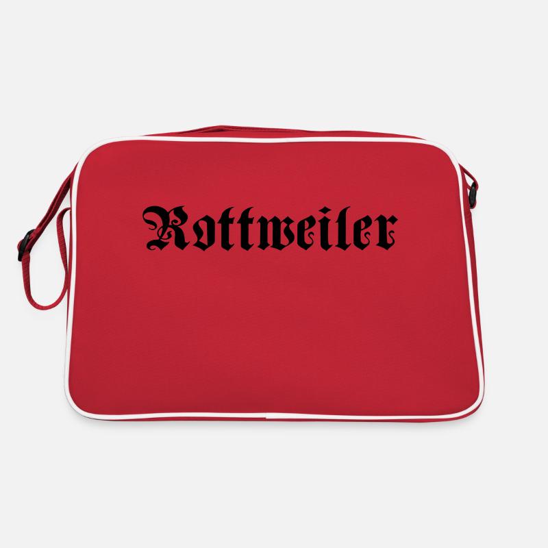 Rotweiler Schrift Retro Tasche