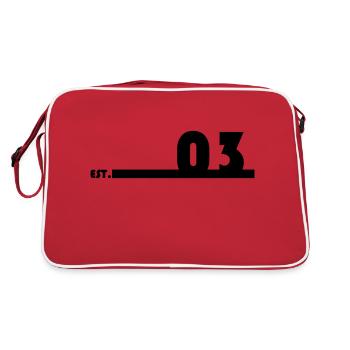 03_Black_Bauhaus93 - Retro Tasche - Rot/Weiß - Hinten