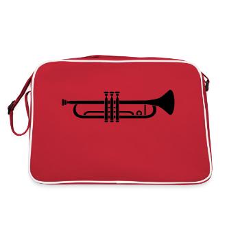 Instrument Musique Trompette - Sac Retro - rouge/blanc - Dos
