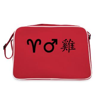 Bélier, Mars Coq - Sac Retro - rouge/blanc - Dos