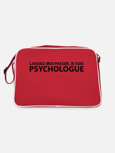Laissez-Moi passer, je suis psychologue - Sac Retro - rouge/blanc - Dos